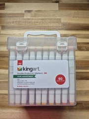 KINGART 424-60 PRO Double-Ended Alcohol Ink Art Markers 60 Colors