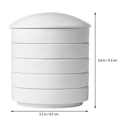 Ceramic Ink Dish 5-Layer Porcelain Palette Paint Tray for Pigment Mixing 4.25…