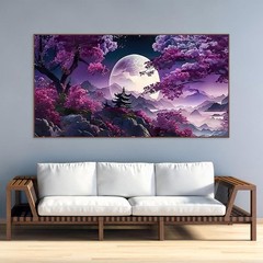 5D Large Diamond Art Painting,Moon Diamond Painting Kits for Adults,DIY Full Dri