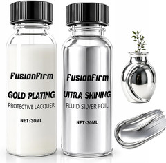 Liquid Leaf Paint – Alcohol-Based Airbrush Paint – High Gloss Finish Silver 1 Fl