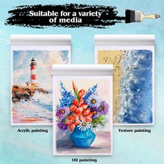 25 Sheets Canvas Paper Pad 9×12 Inches, 180GSM Canvas Sheets Glue Bound Canva…