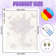 Flowers Paint by Numbers for Adults, Vase Paint by Numbers Kit for Adults Beg…