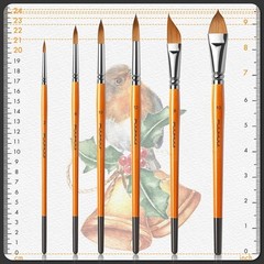 Sable Watercolor Brushes Kolinsky Paint for Artists Yellow