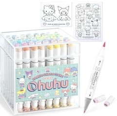 Ohuhu x Sanrio 80 Color + 1 Blender Brush Fine Marker Set Pastel Tones