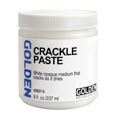 Crackle Paste by GOLDEN 8 fl. oz. Jar Professional Acrylic Paste Medium Opaque