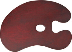 Oval Walnut Wooden Paint Palette 16×12 Inch for Oil and Acrylic Paints