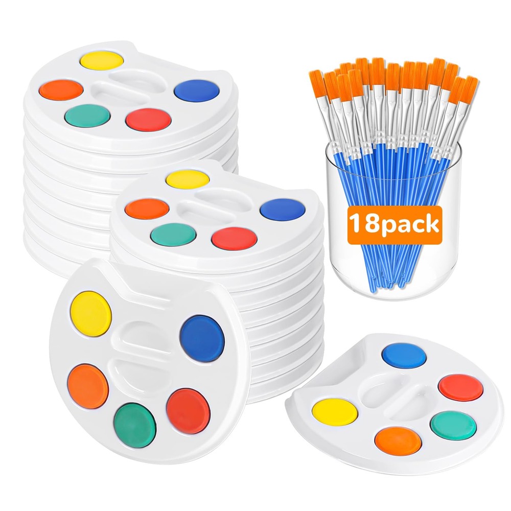 Mini Watercolor Paint Set for Kids.18 Pack Watercolor Paint Kids,5 Color Wate…