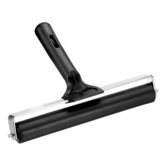 8″ Rubber Roller Brayer Anti Skid Hard Roller Tools Tape Construction Black