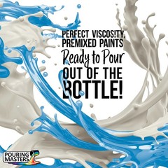 Pouring Masters Cerulean Blue 8-Ounce Bottle Water-Based Acrylic Pouring Paint