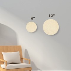 Unfinished Round Birch Wood Canvas Panels Kit 4 Pack of 2 Sizes 8 and 12 St…