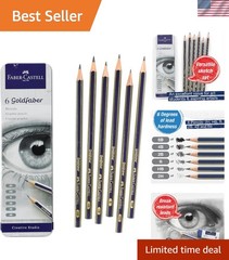 Versatile Graphite Pencils Set – 6 Hardness Levels for Artists and Beginners