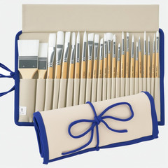 Paint Brushes Set of 24 Different Shapes Professional Painting Brushes for Oil,