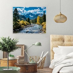 askkqtx Landscape Paint by Numbers Kit for Adults, – MT22376