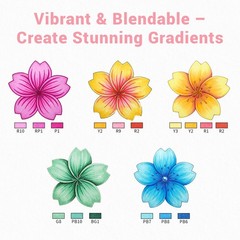 49 Colors Alcohol Markers for Adult Coloring Books–Dual Tip (Fine & Chisel), …