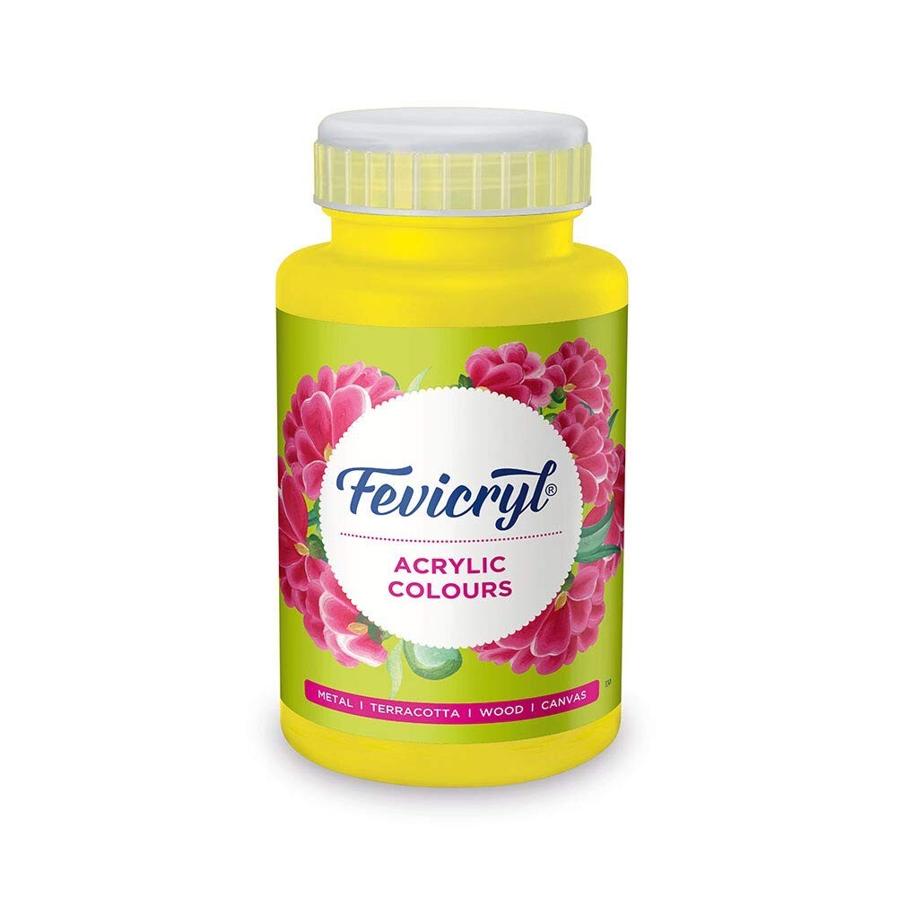 Fevicryl Acrylic Colour Lemon Yellow, 500ml