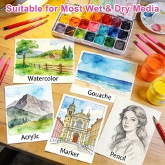 Watercolor Paper 140lb/300GSM 5 x 7 Inch for Art Drawing Wedding Cards
