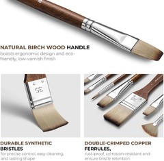 25pcs Professional Paint Brush Set 9 Shapes Palette Knife Canvas Roll