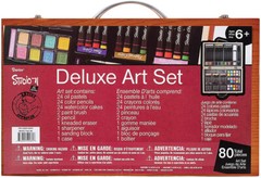 Deluxe Art Set: 80 pieces multi media in wood case from Darice