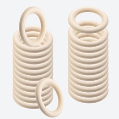 40PCS 50MM Unfinished Wooden Rings for Crafts, 2Inch Natural Wood Rings for M…