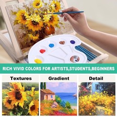 54 Pieces Watercolor Paint Set with Tabletop Easel, Complete Starter Painting…