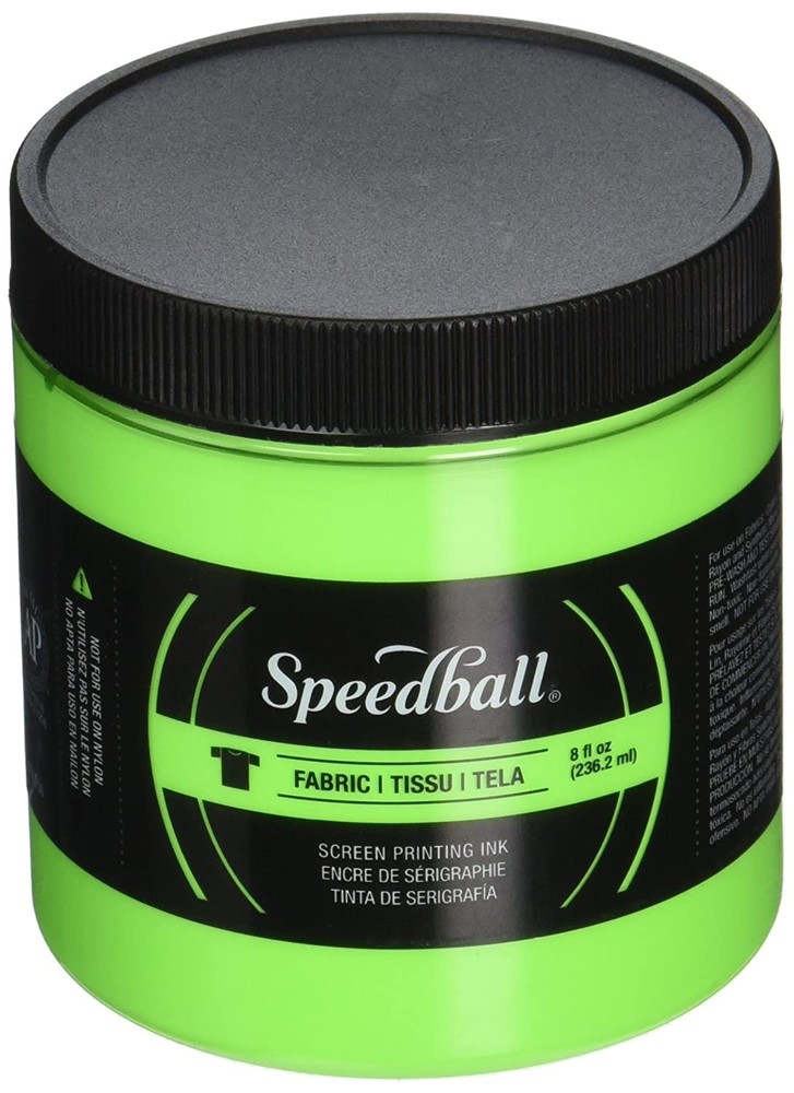 , 4690, Fluorescent Screen Printing Ink, 8 Fl oz., Lime Green
