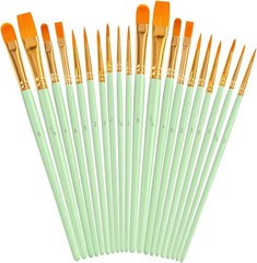 Acrylic Paint Brushes Set, 20Pcs Round Pointed Tip Artist Paintbrushes for Ac…