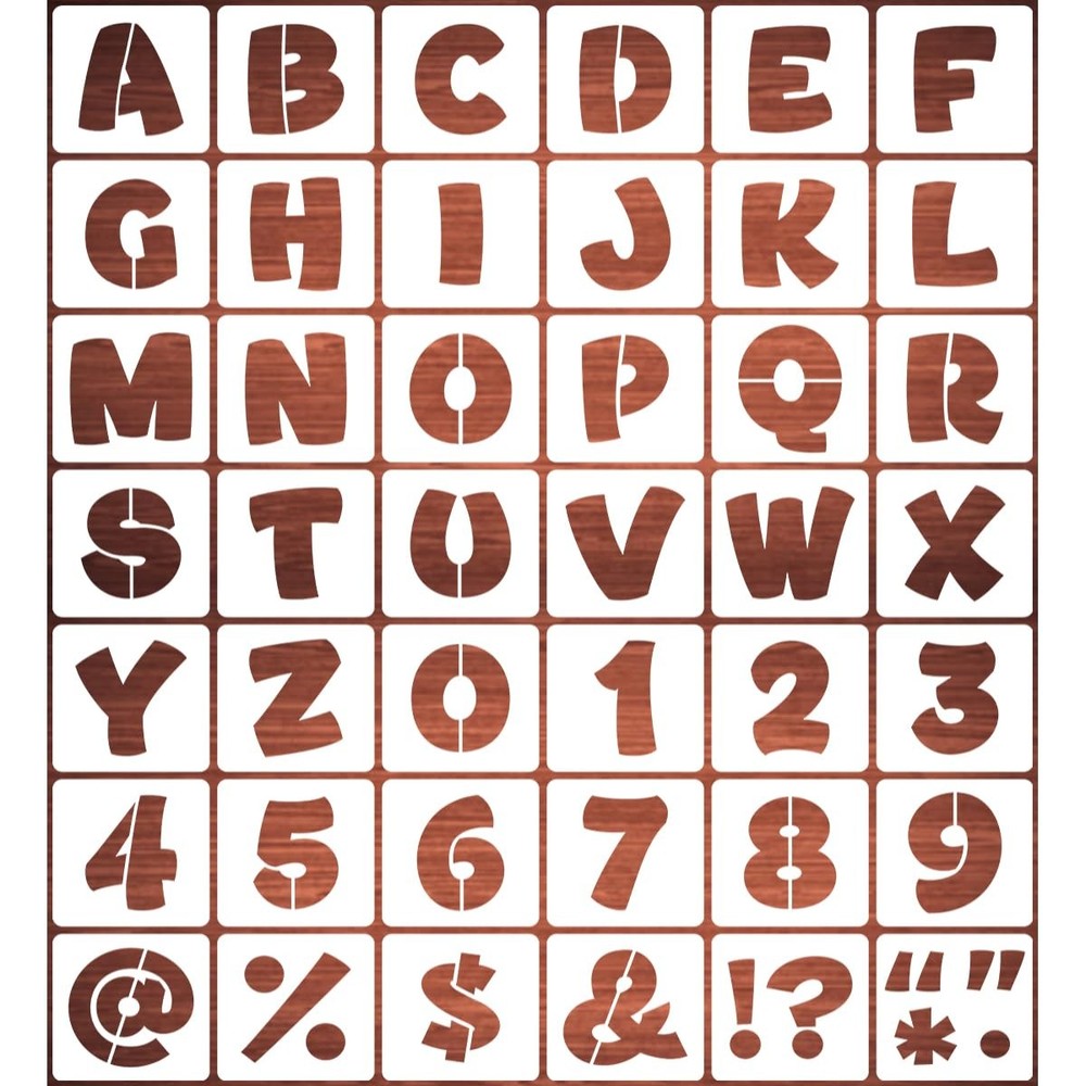 REOLAN 3 Inch Letter Stencils for Painting – 42 Pack Alphabet 3 Inch, White