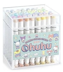 Ohuhu x Sanrio 80 Color + 1 Blender Brush Fine Marker Set Pastel Tones