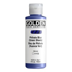 Fluid Acrylics Phthalo Blue Green Shade 4 oz Bottle Professional Paint