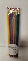 Taylor Elliott Designs Motivational Pencil Set 6 Primary Colors Set of pencils