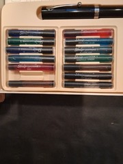 Vtg Sheaffer Calligraphy Kit Fountain Pen Ink Refills Practice Paper #R6