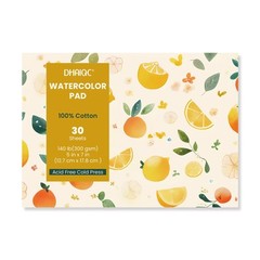 Watercolor Paper Pad, 30 Sheets, 5×7”, 100% Cotton Paper, Glue Bound, 140LB/3…