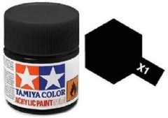 Tamiya #81001 Acrylic X1 Black 3/4 ounce Free Shipping
