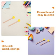 80 Pcs Round Sponge Brush Kids School Supplies Children’s Craft Paint Brushes