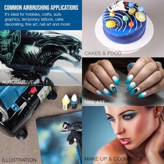 Master Airbrush G233 Performance Pro Airbrush Kit with 3 Nozzle Sets (0.2, 0….