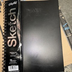 UCreate Poly Cover Sketch Book, Heavyweight, 6″ x 9″, Black, 75 Sheets