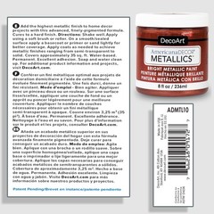 Americana Decor Metallics Paint – Garnet, 3 Pack (8 fl oz) – DIY Metallic Pai…