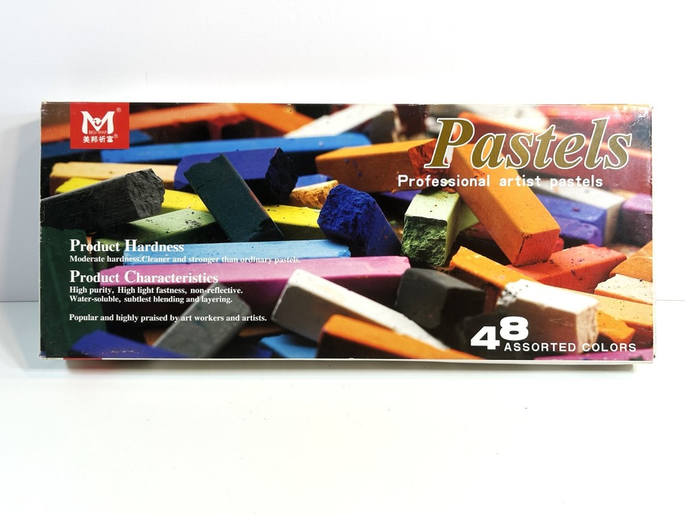 48 Professional Artist Soft Pastels Set Assorted Colors New Sealed