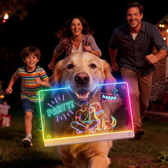 LED Drawing Board for Kids, 17 Inch Colorful Drawing Board with 7 Color and 3 Mo