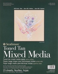 Toned Mixed Media Paper Toned Tan 11″X14″-15 Sheets -62462211