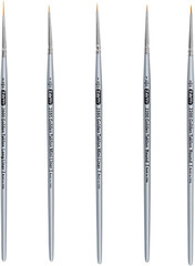 ZEM Brush Golden Taklon Miniature Detail Artist Brush Set Long Liner 20/0, Mini