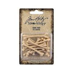 TIM HOLTZ Ideaology ADORNMENTS – BONEYARD BONES – 2 PKGS TOTAL 24 PIECES