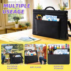 18X24 Art Portfolio Tote Bag – Large Carrying Storage Case with Handle & Adjusta
