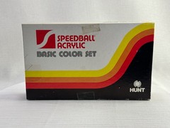Vintage Paint Speedball Acrylic Basic Color Set 6 Tubes 2oz. Each Hunt 6901