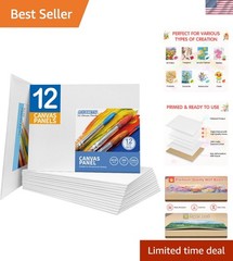Versatile 12 Pack of Triple Primed 8×10 Canvas Boards – Art Supplies for All
