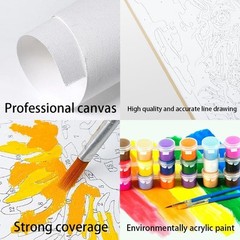 Paint by Numbers Kit DIY Canvas Painting Set for Adults Kids Home Decor Gift DIY