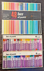 Vintage – Koss Oil Pastels 48 Colors – Regular Size – Non-Toxic – Made in Korea