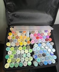 HOTU 120 Colors Dual Tip Art Markers Brush & Chisel Multicolor Set