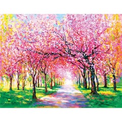 DIAMOND ART CLUB Cherry Blossom Trees Diamond 17″ x 13″,