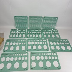 Vintage Alvin Ellipse Template Lot Proportion Dial Du-All Circle Template